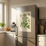 Magnetic Poster On Refrigerator Kitchen Product Shot