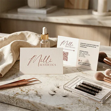 make up boutique business cards