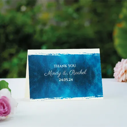 Marine Blue Thank You card