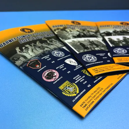 matchday program printing service