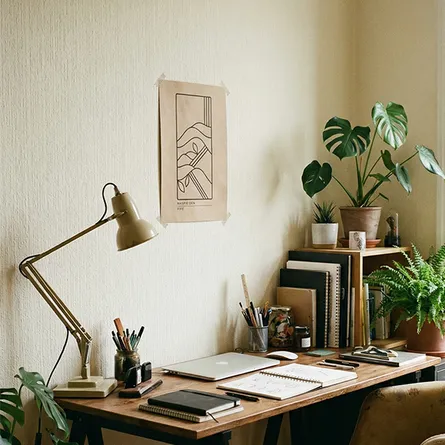 office with kraft poster artwork