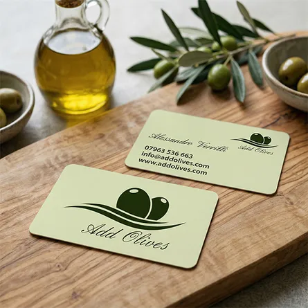 olive distribution round corner business card