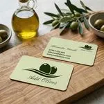 olive distribution round corner business card