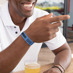 Blue Paper Wristbands
