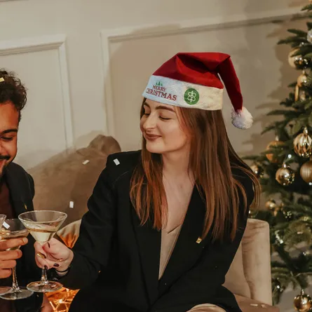 party printed Santa hats