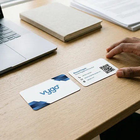 personalised round cornered business card