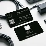 portable charging round cornered business card