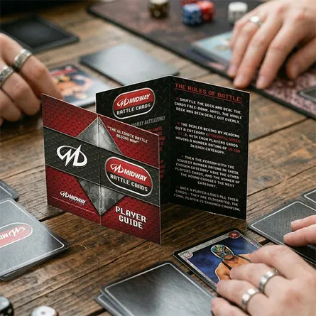 portrait folded game business cards