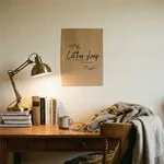 poster quote on kraft paper