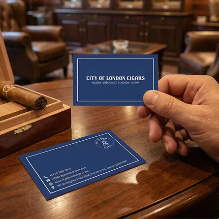 premium cigar shop business cards