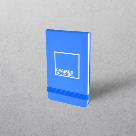 Printed Blue Mini Notebook