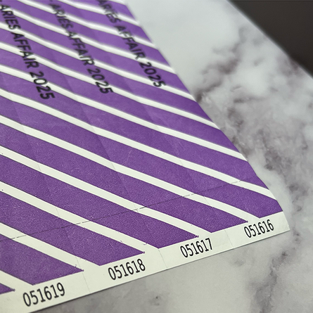 purple striped wristband printing