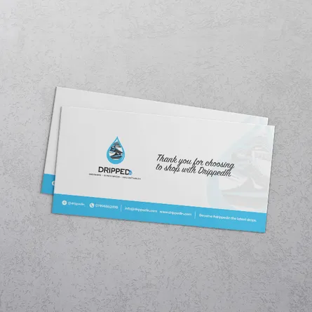 Printed Thank You slips