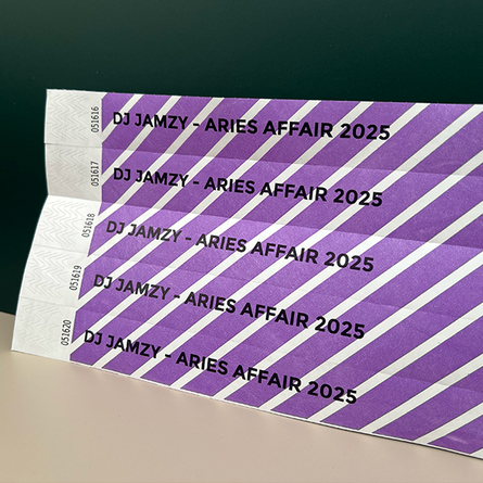 purple event wristband printing