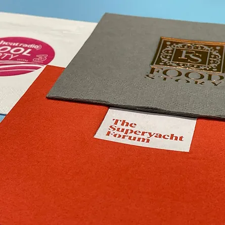 red cocktail paper napkins