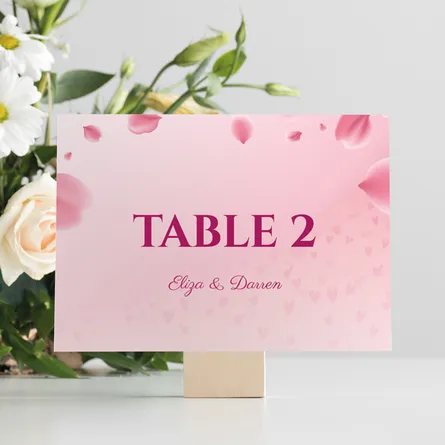 romantic table number
