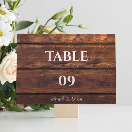 Rustic Table Number Rustic Table Number