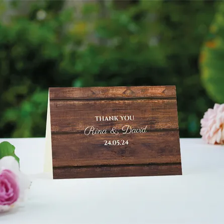 rustic wedding thank you