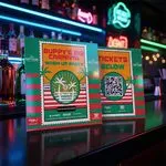 shiny gloss lamination nightclub flyer
