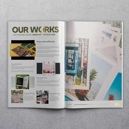 stapled booklet foiling