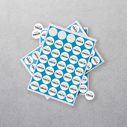 Printed Stickers on a Sheet