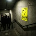 subway fluorescent yellow day glo posters