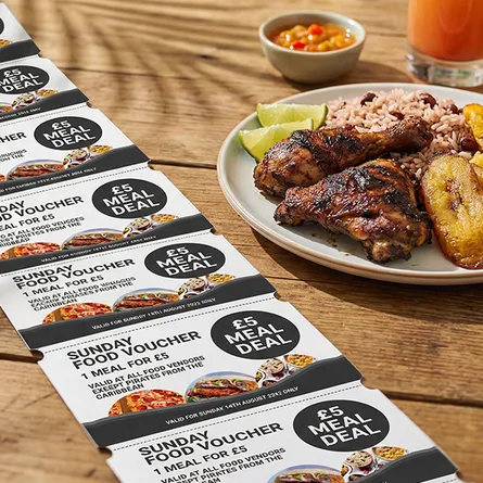 sunday food voucher strip