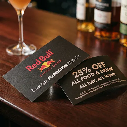 tear off food and drink discount voucher