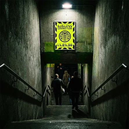 underground fluorescent yellow day glo posters