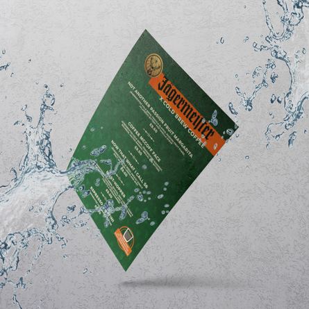 Waterproof menu printing