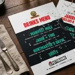 waterproof menu drinks menu