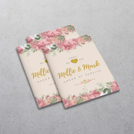 Wedding Order of Service Booklet