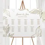 Gold Leaves wedding seating plan