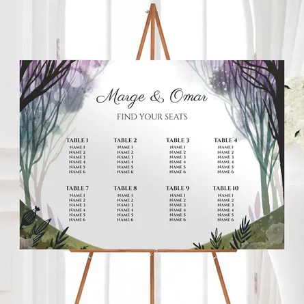 Magical Forest Table Plan
