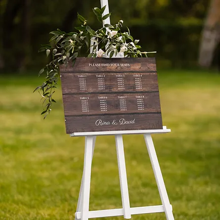 wood effect table plan