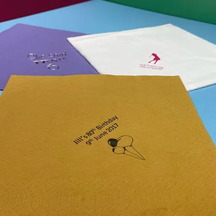 printed yellow napkins