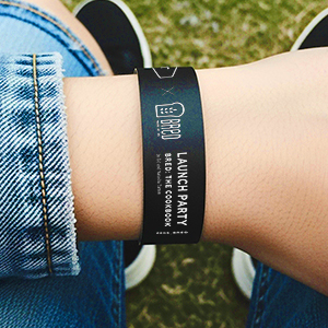 Black paper wristbands
