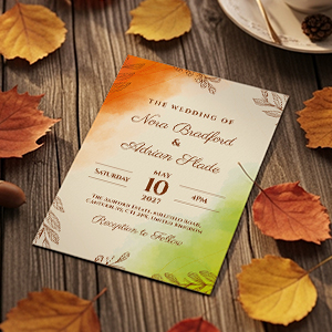 Cosy Autumn Wedding Invitations