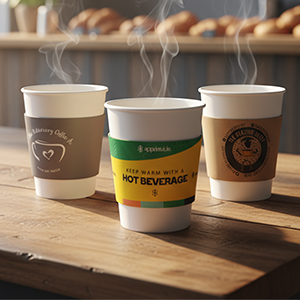 Printed paper cup sleeves