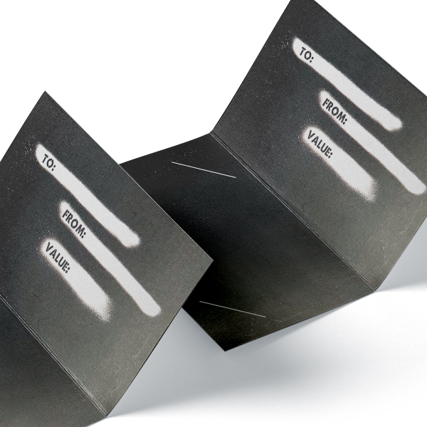 Folded gift card holder