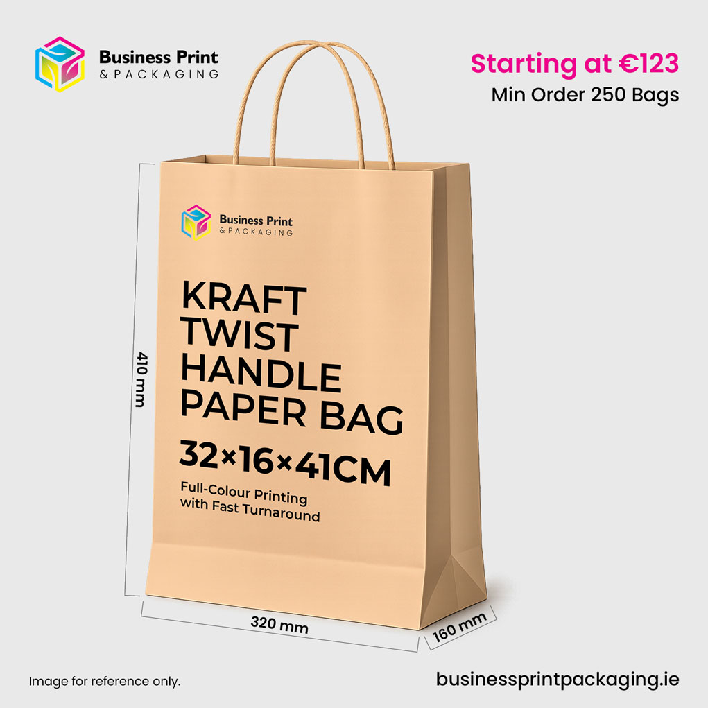 Kraft Twist Handle Paper Bag 32×16×41cm