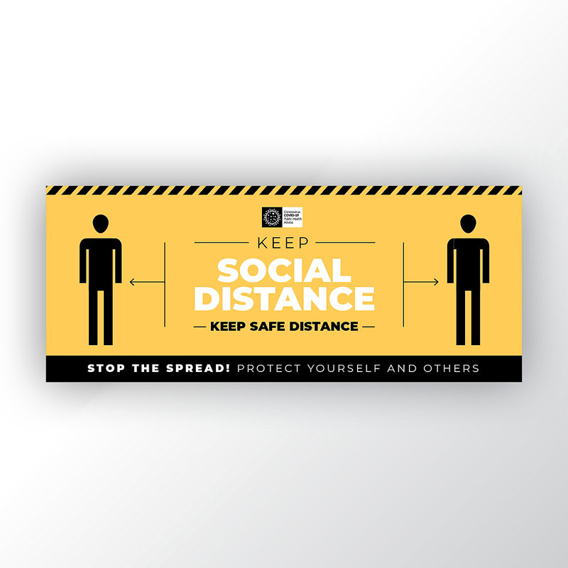 Keep Safe Distance School Banner Keep Safe Distance School Banner