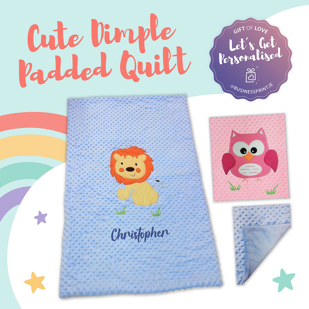 Personalised Cute Dimple Padded Qulit