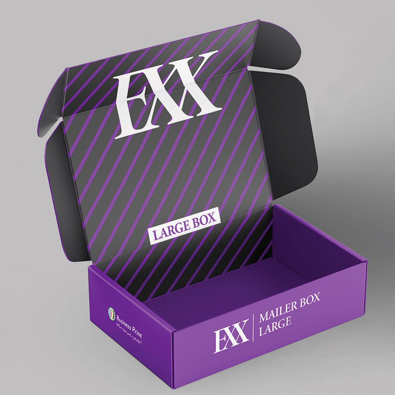 Mailer Box Large Purple Printed Mailer Box