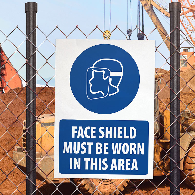 Face Shield Must Be Worn Sign Face Shield Must Be Worn