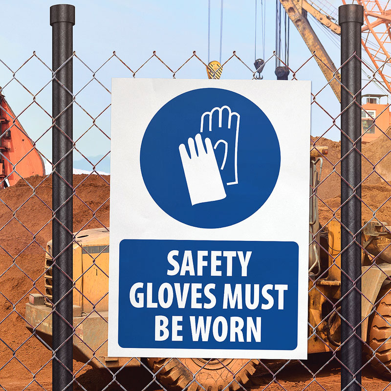 Safety Gloves Must Be Worn Sign afety Gloves Must Be Worn Sign