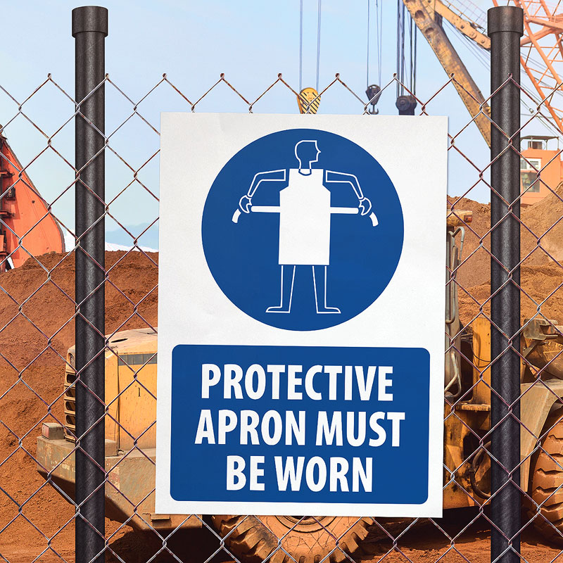 Protective Apron Must Be Worn Sign 