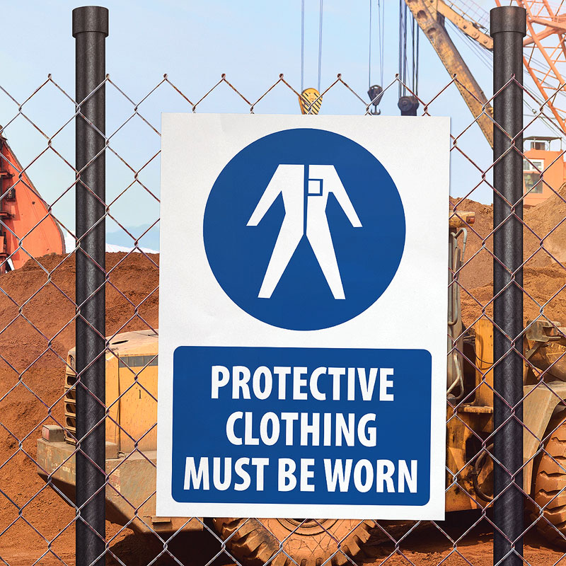 Protective Clothing Must be worn Sign 