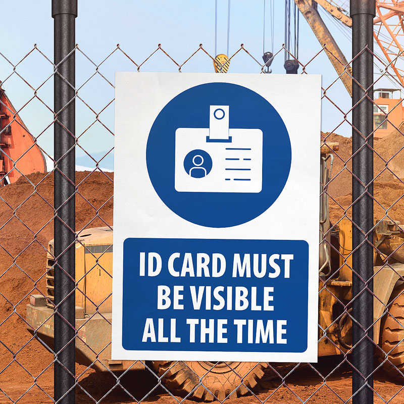 ID Must be Visible Sign