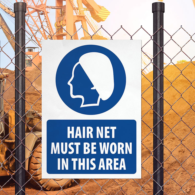 Hair Net Must Be Worn Sign